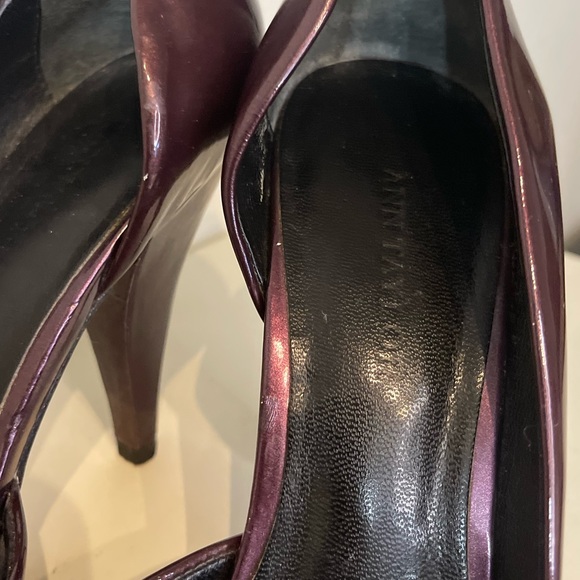 Ann Taylor Leather Shimmery Purple Pumps - Picture 2 of 5